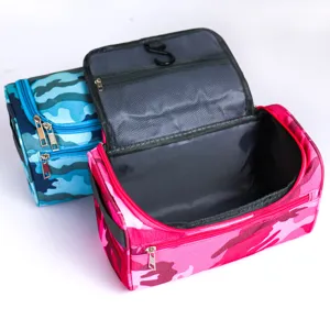 Camouflage Kulturbeutel mit Haken, multifunktionaler Kosmetik Organizer für Reise.