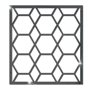 Sticker Mural Acrylique Miroir Géométrique Hexagone Diamant Déco Maison Tendance