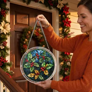 Kerst Hulst Acryl Hangende Raam Decoratie Festief Huis Decoratie Cadeau Voor Thuis