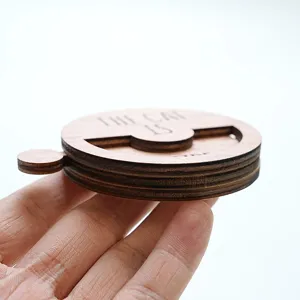Wooden rotatable pet status sign detail, indoor outdoor reminder board, magnetic wooden cat board.