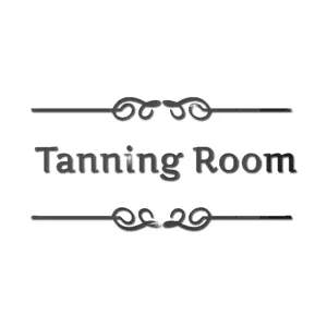 Ακρυλικό αυτοκόλλητο τοίχου Tanning Room αδιάβροχο διακοσμητικό σήμα για μπάνιο σπιτιού.