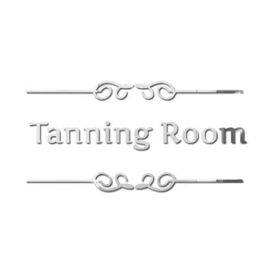 Αυτοκόλλητο τοίχου Tanning Room από ασημί ακρυλικό, 3D καθρέφτης για διακόσμηση πόρτας.