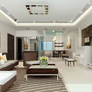 Adesivo per bordo parete soffitto specchio 3D acrilico scena interna dettaglio vista