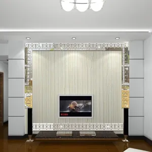 Adesivo murale specchio 3D acrilico bordo modanatura striscia decorativa per il soggiorno