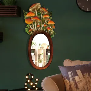 Bohemian mushroom wall mirror acrylic decorative mirror for living room bedroom home decor
