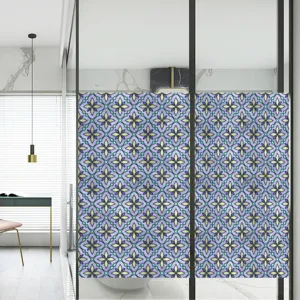 Decorative retro window film static cling PVC glass sticker for home glass door decor