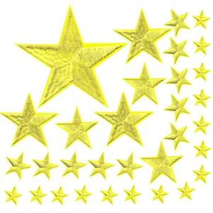 Children Cartoon Five Pointed Star Embroidery Patches Iron On Applique For Hats Clothes And Jackets DIY Craft