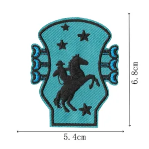 Patch brodé cheval thermocollant écusson insigne pour vêtements veste accessoire de déco DIY.