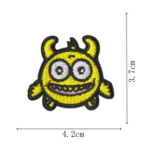 Embroidered cute yellow monster cartoon patch DIY clothing bag decorative badge item