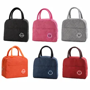 Borsa termica porta pranzo di grande capacità, borsa per bento box con foglio di alluminio.