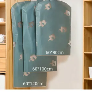 Hanging Garment Cover Clear PEVA Dustproof Suit Bag Transparent Clothing Protector For Wardrobe Coat Storage Organizer
