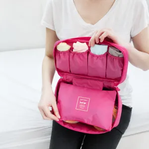 Travel underwear organizer bag portable bra storage pouch multi-layer cosmetic bag