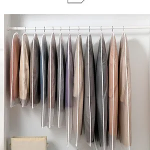 Hanging garment dust cover clear clothes protector for wardrobe coat suit storage bag