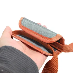 Durable lunch bag strap pad replacement, brown thermal bag shoulder accessory with velcro.