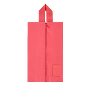 Portable travel shoe storage bag red oxford cloth dustproof waterproof organizer bag