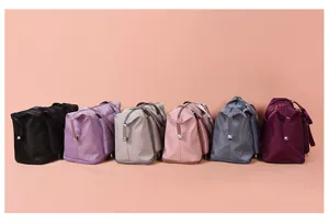 Portable foldable travel sports duffle bag multi-color fitness gym luggage storage bag