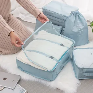 Waterdichte reistassen set inpakklossen koffer organizers kleding opbergtas reisaccessoires
