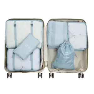 Reis inpakblokken set waterdichte koffer organizer tassen voor kleding sortering 6st