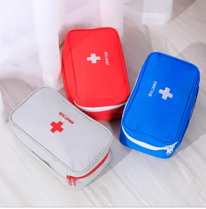 Sac de premiers secours portable en tissu oxford trousse médicale d'urgence maison.