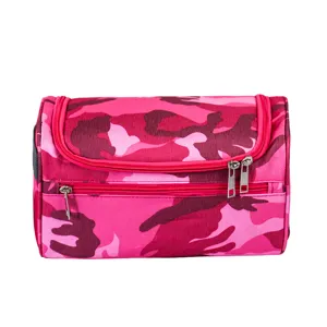 Rosa Camouflage Kulturtasche, multifunktionale Kosmetik Reise Aufbewahrungstasche für Damen.