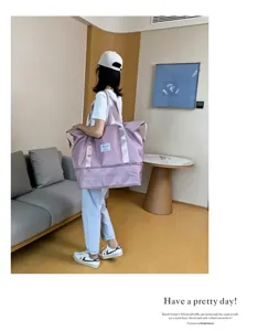 Große rosa Reisetasche leichte Weekender Tasche für Damen und Herren Sport Fitness und Urlaub