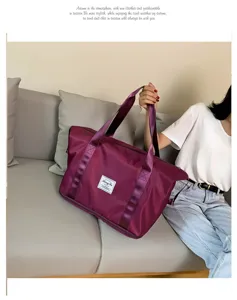 Große Reise-Damentasche Sporttasche für Kurztrips, wasserdichte Fitness-Tasche mit Schuhfach.