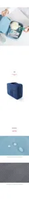 Portable travel toiletry bag waterproof nylon cosmetic organizer storage pouch for trips