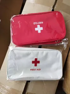 Sac de rangement de premiers secours portable voyage urgence trousse médicale rouge et blanc