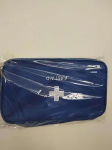 Sac de premiers secours bleu portable grande trousse de rangement de voyage pour urgence