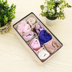 Stoff Unterwäsche Aufbewahrungsbox mit mehreren Fächern für BHs und Socken Organizer.