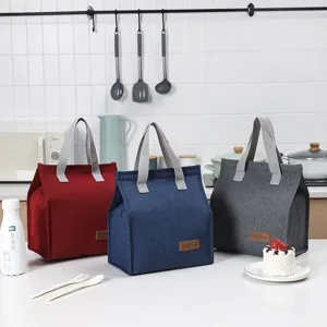Insulated lunch bag oxford cloth portable picnic food storage bag for students workers