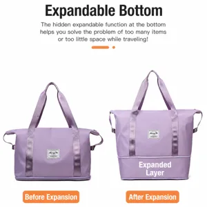 Große Reisespindtasche mit unterem Erweiterungsreißverschluss, leichte Sporttasche für Reisen.