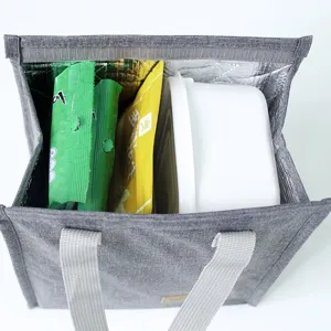 Insulated lunch bag oxford cloth portable cooler bag for school office picnic meal container