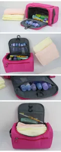 Tragbare Reise-Kulturtasche wasserdichte Kosmetiktasche Make-up Organizer mit Haken.