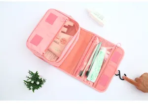 Waterproof travel hanging toiletry bag large capacity cosmetic makeup storage organizer pouch