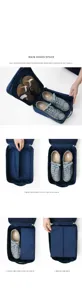 Sac de chaussures de voyage imperméable double couche organisateur de baskets portable.