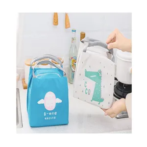 Cute cartoon insulated lunch bag portable bento box cooler bag for daily food storage