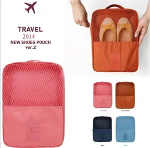 Sac à Chaussures de Voyage Imperméable Multifonctionnel Double Couche Pochette Organisateur Portable pour Chaussures Sac de Rangement de Voyage