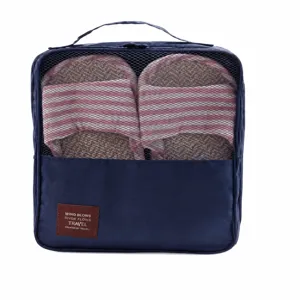 Sac à chaussures de voyage, nylon épais imperméable double couche rangement.