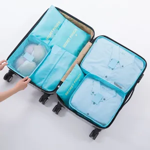 Reise-Organizer-Taschen-Set 7-teilige Packtaschen für Koffer Gepäck Aufbewahrung wasserdicht