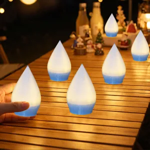 Natale goccia LED luminosa luce notturna ornamento per festival scrivania atmosfera decoro