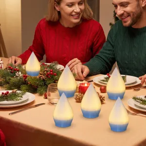 Decorazione da tavolo luminosa LED goccia di Natale ornamento vista dettagliata.