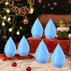 Natale 3D luminoso goccia blu forma LED ornamento decorazione desktop display festivo