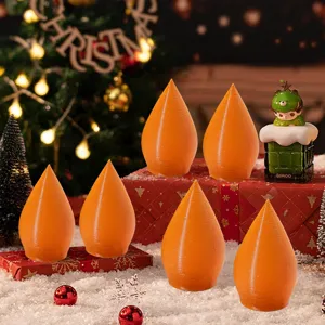 Ornamenti di luce LED di Natale arancioni stampati in 3D decorazione da scrivania atmosfera festiva