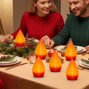 Natale LED fiamma luce ornamento festivo decorazione tavola lampada luminosa configurazione