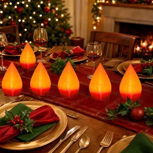 Decorazione luminosa LED di Natale per tavolo festivo, lampade a goccia decorative.