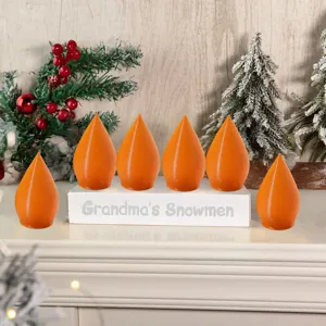 Natale arancione lampadina LED statuetta decorativa scena dettagliata display da tavolo