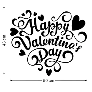Valentijnsdag muursticker sticker voor slaapkamer DIY romantische feestelijke decor.