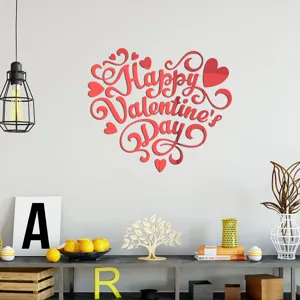 Valentijnsdag acryl spiegel muursticker, DIY hart vorm decoratie voor woonkamer thuis