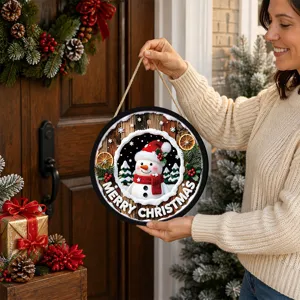 Christmas LED hanging sign holiday window decoration creative festive hanging ornament